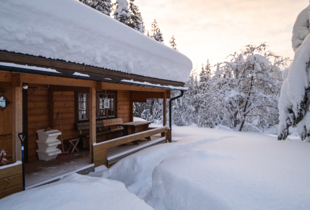 Blockhütte in Kåskats